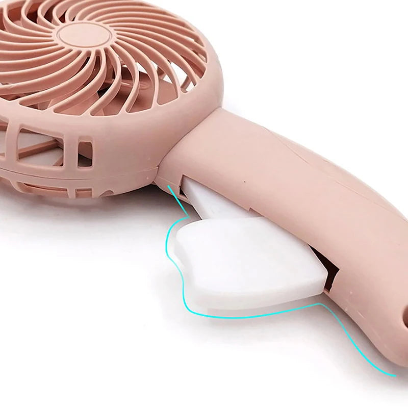 Portable Hand Pressure Mini Fan – No Battery Cartoon Handheld Handheld Mini Fan PLUSH