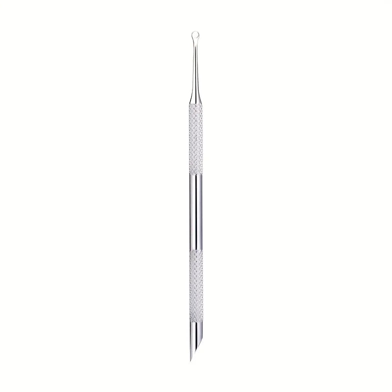 Ouriner Double-Head Stainless Steel Cuticle Pusher Tool Cuticle Pusher Tool PLUSH Silvery