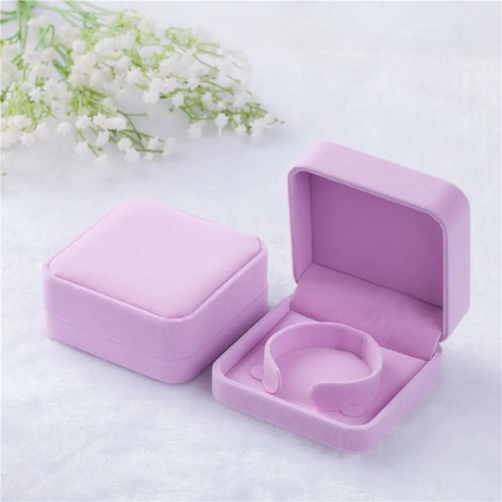 Small Velvet Jewelry Box – Bangle & Bracelet Gift Box Jewelry Gift Box PLUSH Pink