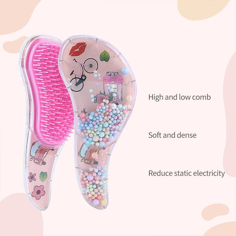 Unicorn Magic Anti-Static Detangling Hair Brush – Pink Detangling Hair Brush PLUSH