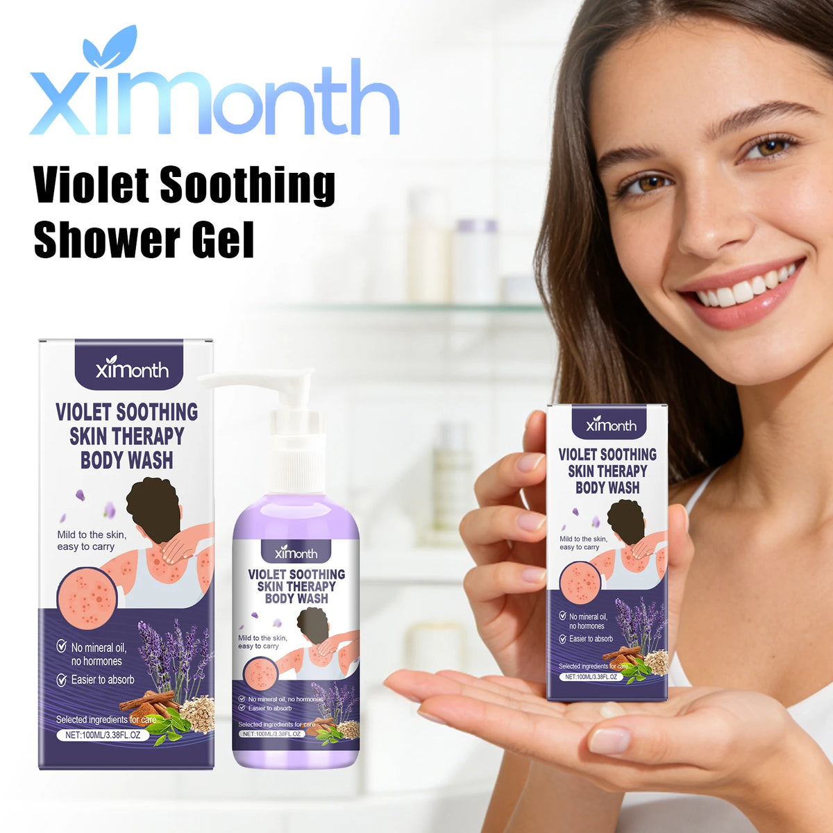 Violet Shower Gel – Nourishing Fragrant Body Wash 100ml Shower Gel PLUSH