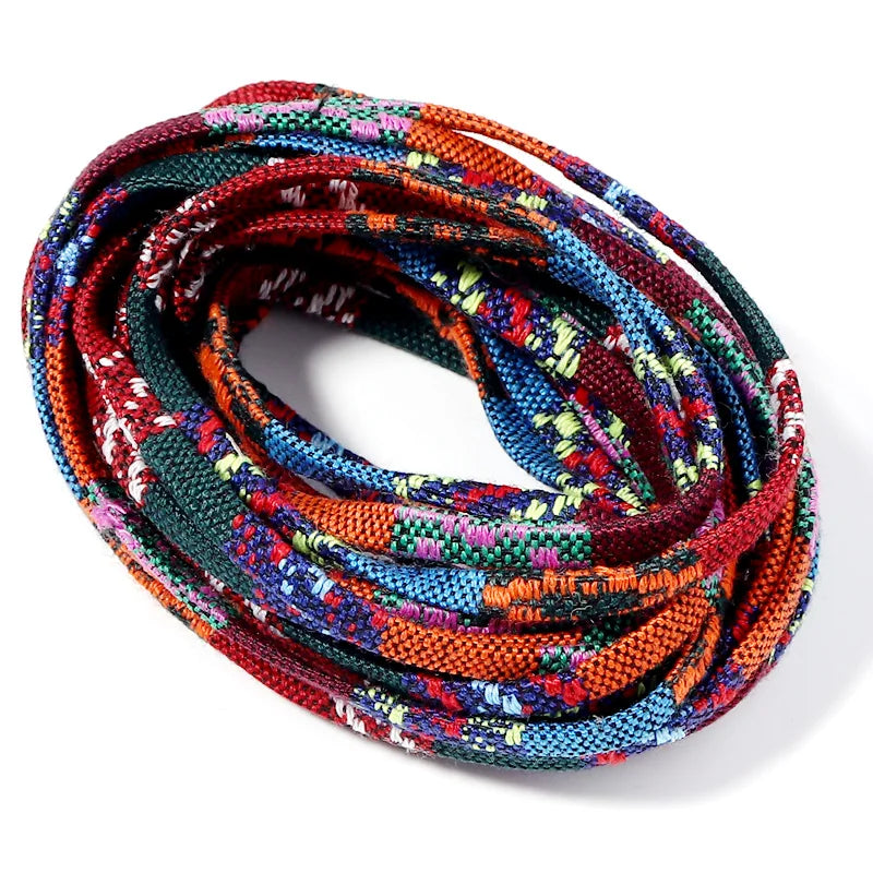 5 Yards 5mm Ethnic Woven Cotton Cord – Macrame & Bracelet Rope Craft Cord PLUSH mixed 01 5mm