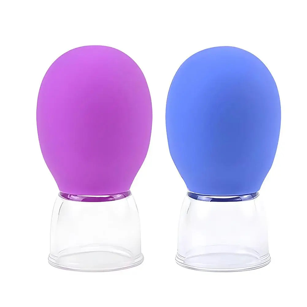 Silicone Facial Cupping Set 2/4 Pcs – Vacuum Massage Cups Facial Cupping Set PLUSH 2PCS