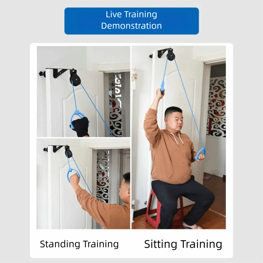 Over-Door Shoulder Pulley Exercise System – Upper Limb Trainer Shoulder Pulley Trainer PLUSH