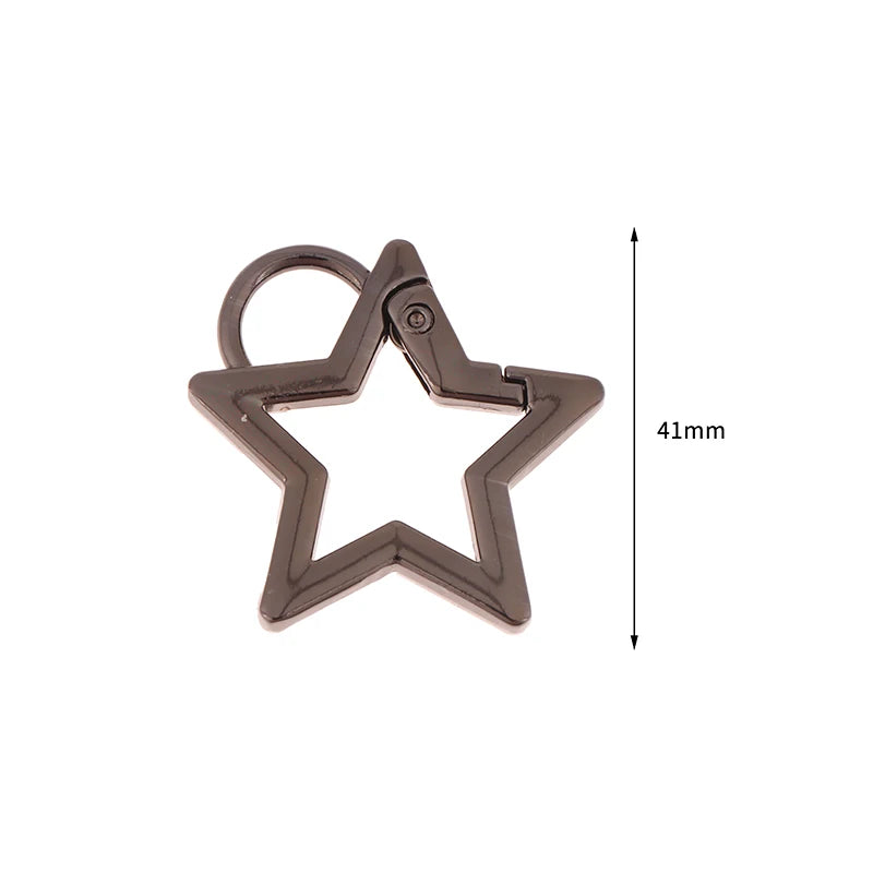 Star Hollow Spring Clasp Carabiner Clip – DIY Jewelry Connector Jewelry Clasp Connector PLUSH A4