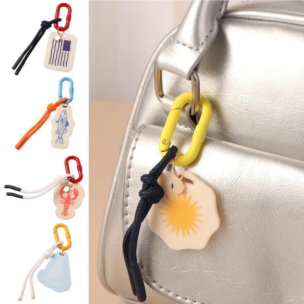 Retro Rope Woven Acrylic Charm Pendant – Keyring & Bag Accessory Charm Pendant PLUSH