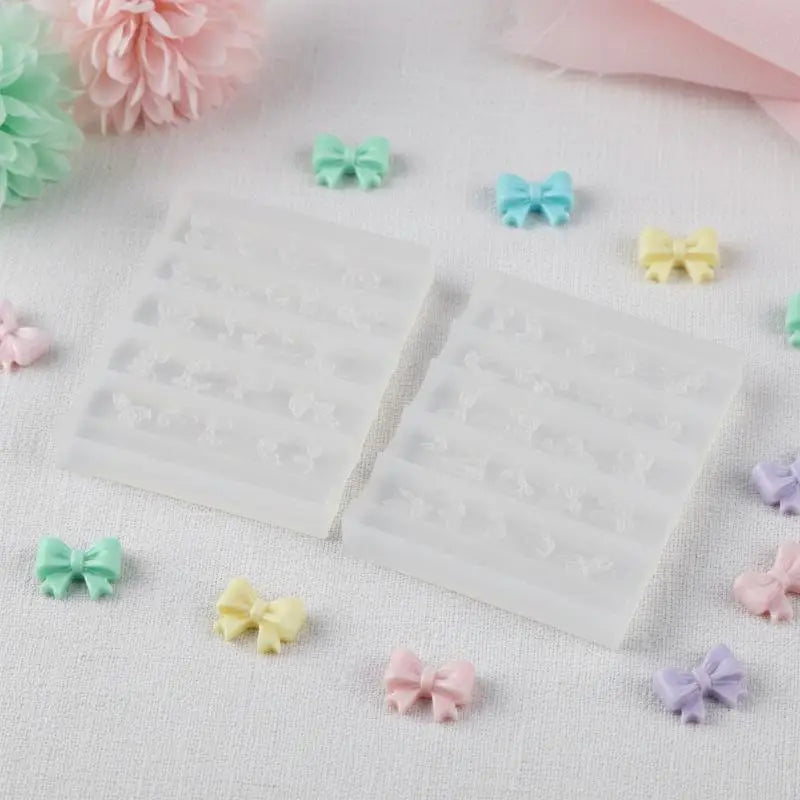 3D Bowknot Silicone Nail Art Mold – Ribbon Lace DIY Bows Nail Art Mold PLUSH