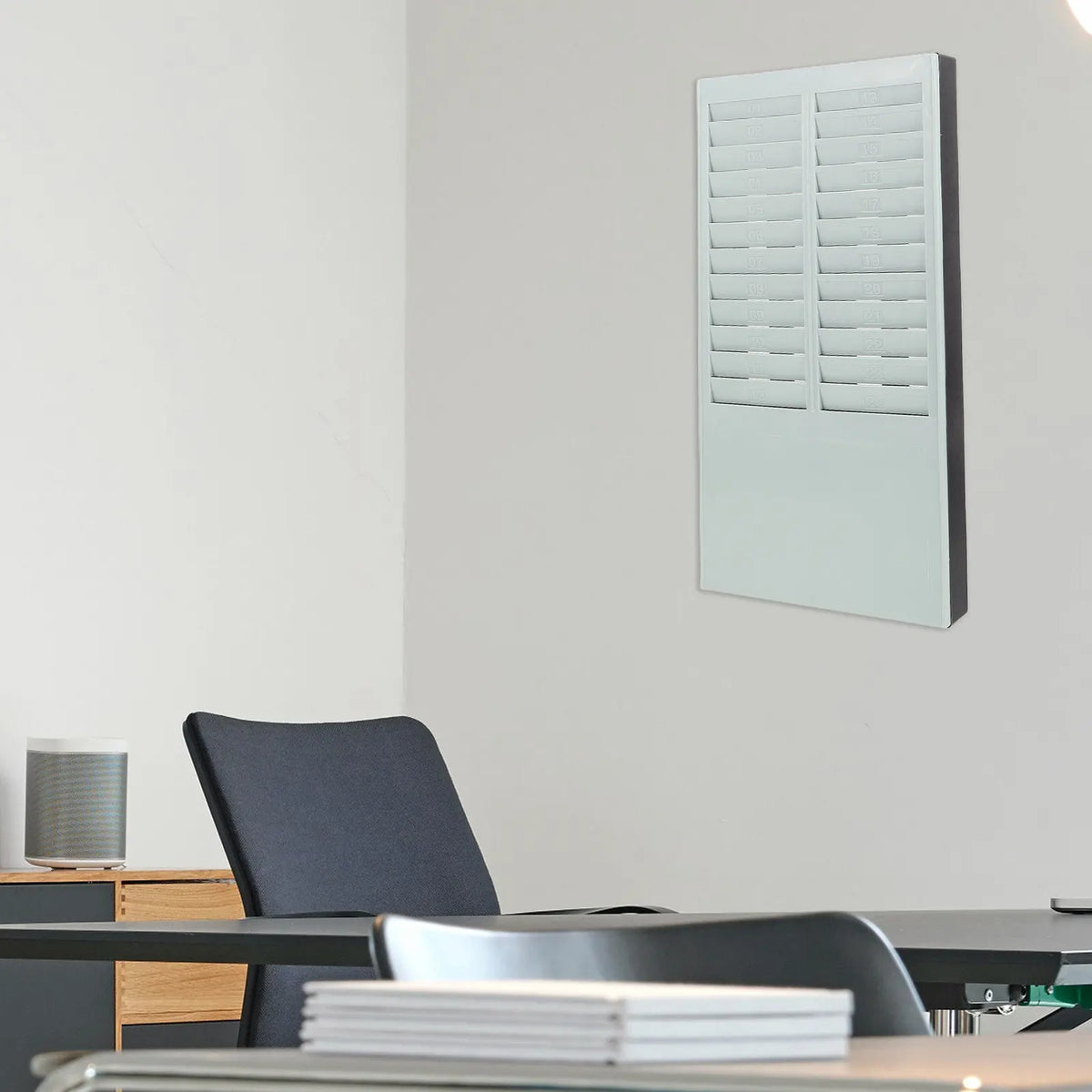 Wall Mounted Time Card Holder – Multi-Pocket Attendance Rack Card Rack Organizer PLUSH