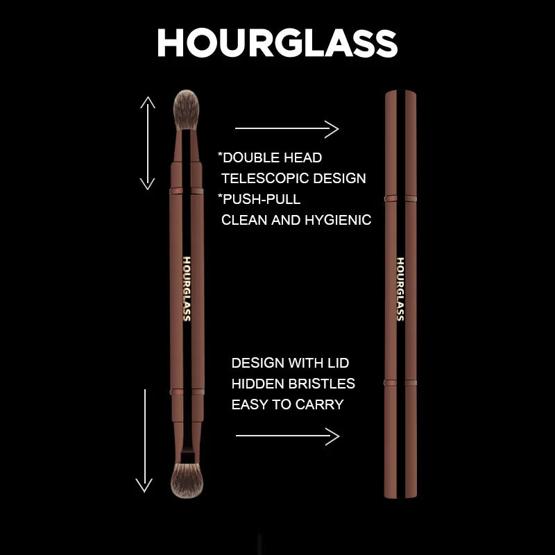 Hourglass Double-Ended Retractable Eyeshadow Makeup Brush Eyeshadow Makeup Brush PLUSH