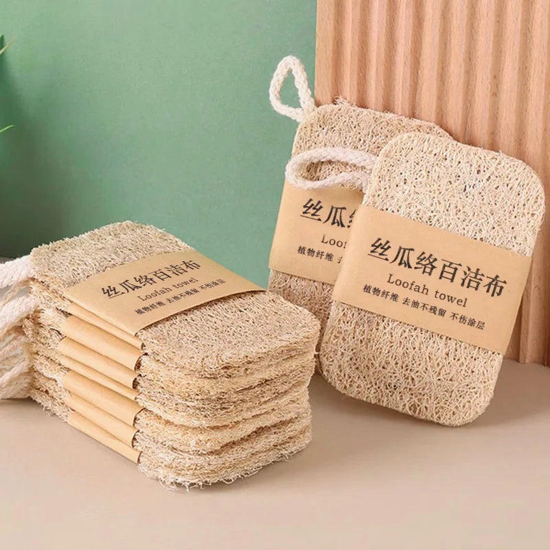 Natural Loofah Dish Scrubber Pad – Reusable Kitchen Cleaner Kitchen Scrubber Pad PLUSH