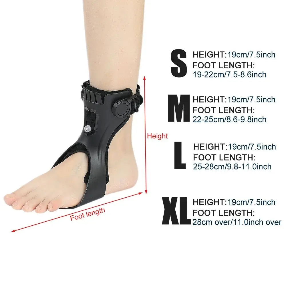 Knob Adjust Ankle Foot Orthotic Brace with Airbag | S–XL Ankle Foot Orthotic Brace PLUSH