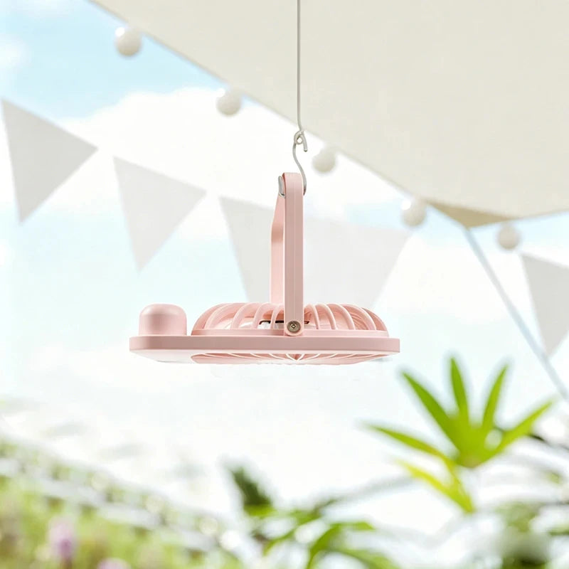 Rechargeable Desktop Fan Foldable Type-C 5-Speed LED Display Rechargeable Desk Fan PLUSH