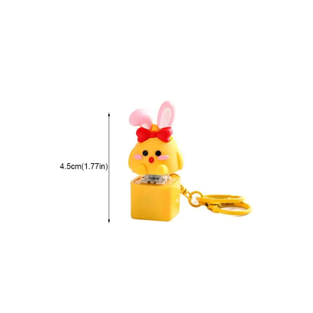 Yellow Chick LED Luminous Keyboard Keychain – Colorful Light LED Novelty Keychain PLUSH