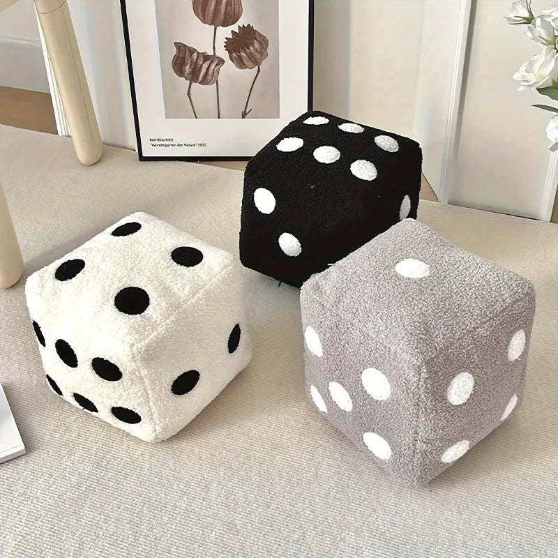 Dice Throw Pillow 20x20cm | Cotton Decorative Cushion Decorative Throw Pillow PLUSH