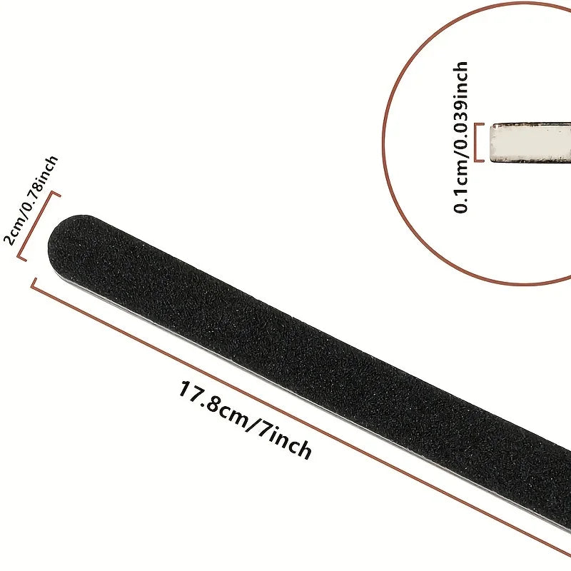 10-Pack Double-Sided Nail Files 100/180 Grit | Emery Boards Nail File Set PLUSH