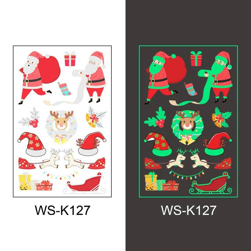 Glow in the Dark Temporary Tattoo Stickers – Halloween & Holiday Temporary Tattoo Stickers PLUSH 127