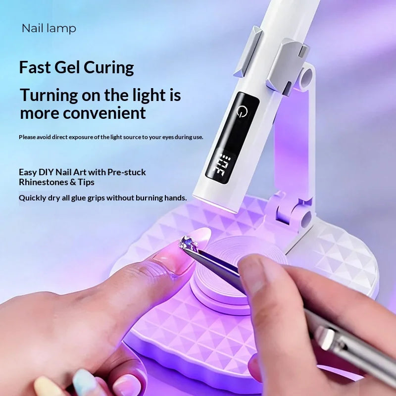 Mini Handheld LED Gel Nail Lamp – Portable Nail Dryer LED Nail Lamp PLUSH