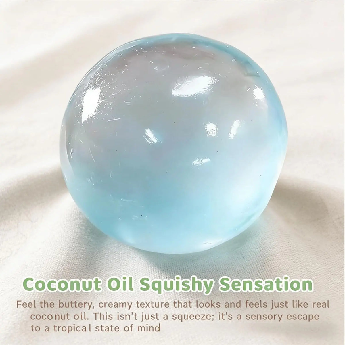 Maltose Mochi Squishy Fidget Ball – Soft Transparent Stress Toy Squishy Fidget Toy PLUSH