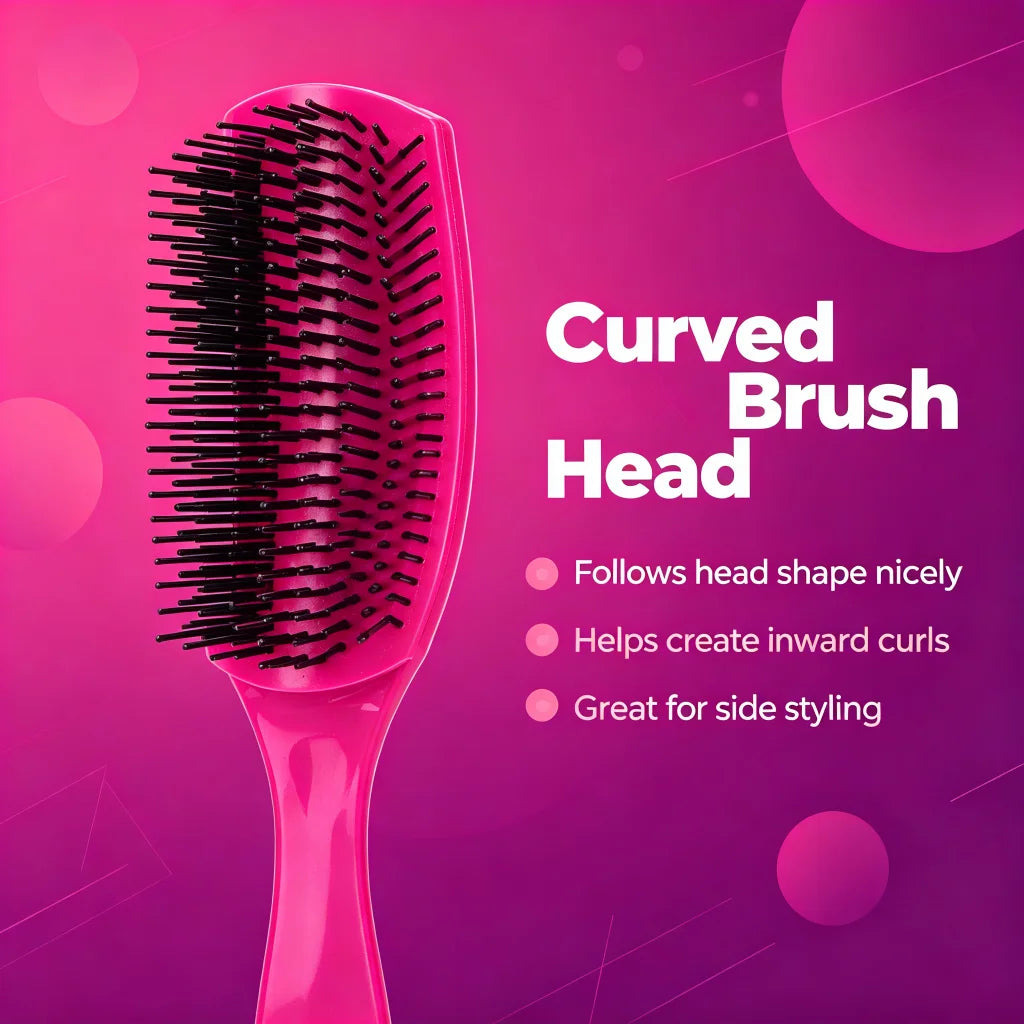 9-Row Dense Bristle Blowout Hair Brush – Root Lift & Volume Hair Styling Brush PLUSH