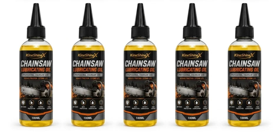 Chainsaw Chain Lubricant Oil – Rust & Wear Resistant 100ml Chainsaw Chain Oil PLUSH 5PCS