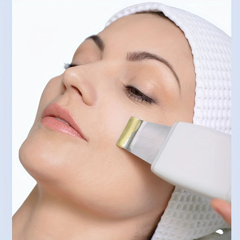 Ultrasonic Skin Scrubber Face Spatula | Blackhead Remover Tool Facial Skin Care Tool PLUSH