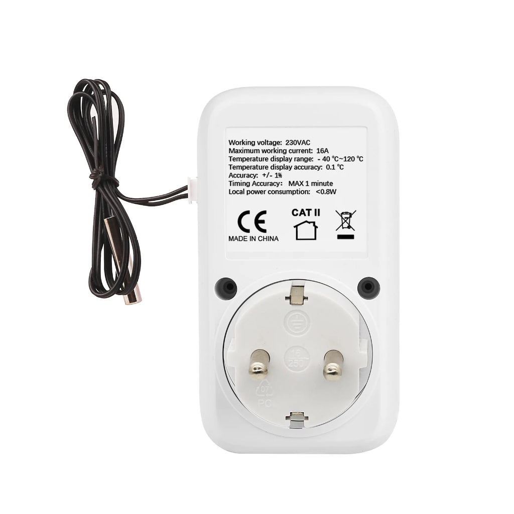 Digital Thermostat Socket EU Plug | Timer & Temp Controller Thermostat Controller Socket PLUSH