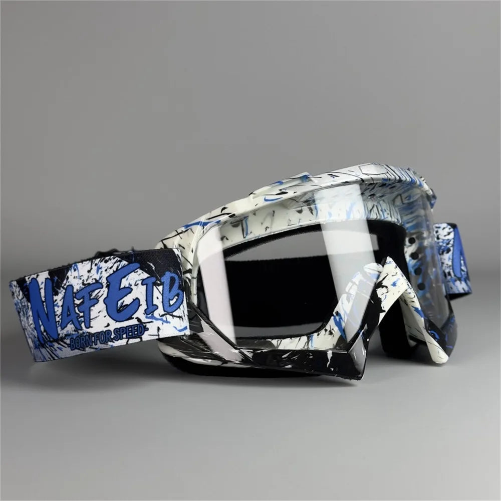 UV400 Sports Goggles – Cycling, ATV, Ski & MX Riding Sports Goggles PLUSH Blue transparent