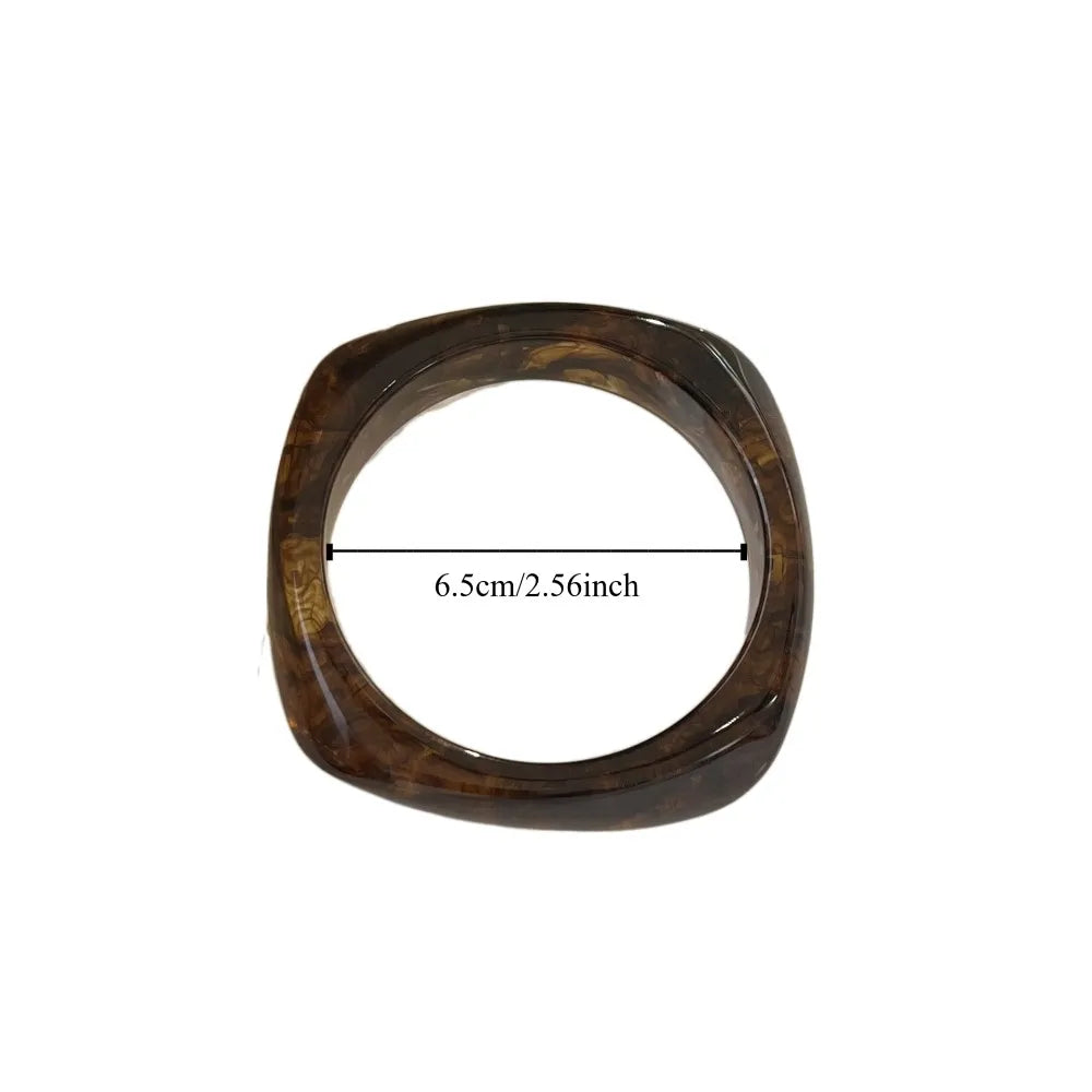 Bohemian Wide Acrylic Bangle – Smudge Pattern Bracelet Acrylic Bangle PLUSH