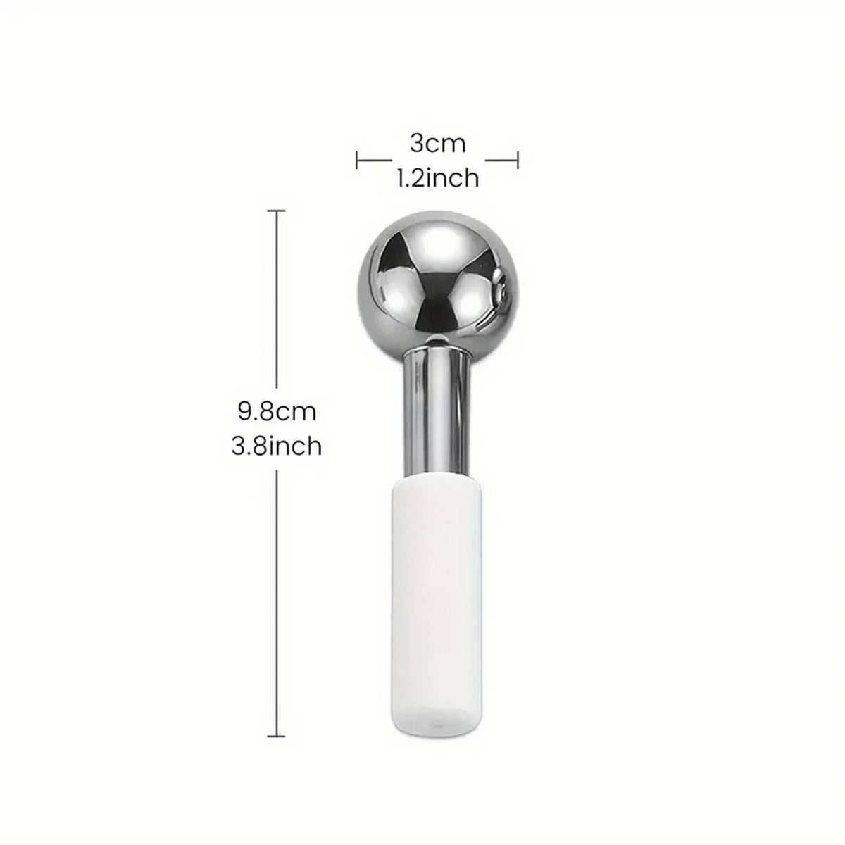 Stainless Steel Facial Ice Globes – Cooling Cryo Massage Sticks Facial Massage Tool PLUSH 1PC