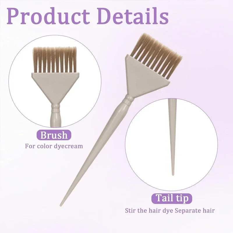 Professional Hair Dye Brush Set – Coloring & Tinting Tool Hair Dye Brush Set PLUSH