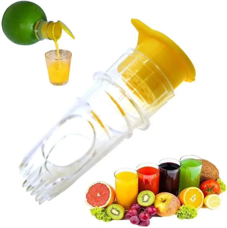 Manual Lemon Squeezer – Portable Citrus Juicer for Kitchen Citrus Juicer PLUSH Yellow 1pc