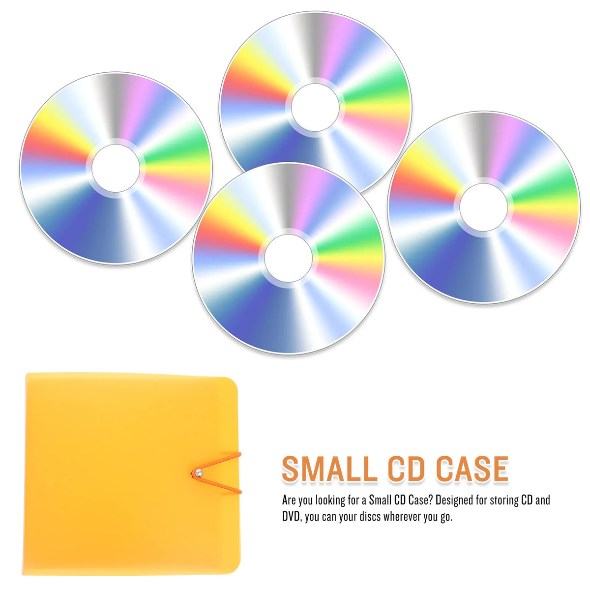 Portable CD DVD Organizer Binder Wallet Case Holder – Orange CD DVD Organizer PLUSH