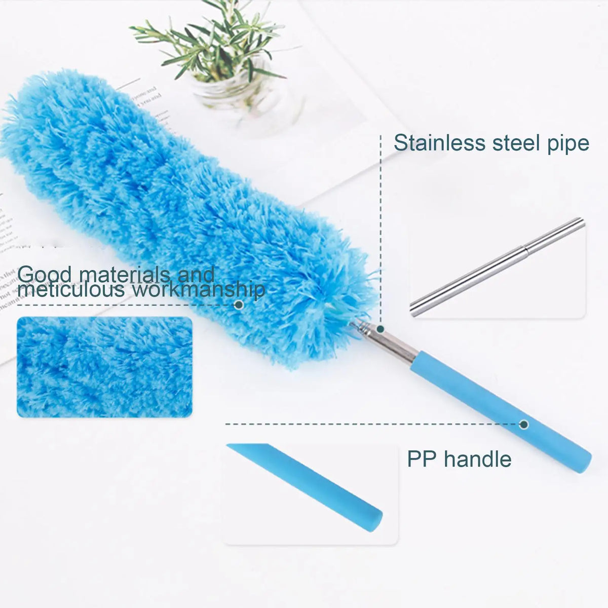 Flexible Telescopic Dusting Brush – Retractable Duster Telescopic Duster PLUSH
