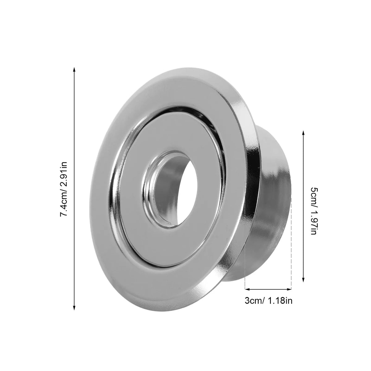 4pcs Chrome Sprinkler Escutcheon 24mm Recessed Ceiling Trim Ring Sprinkler Escutcheon PLUSH