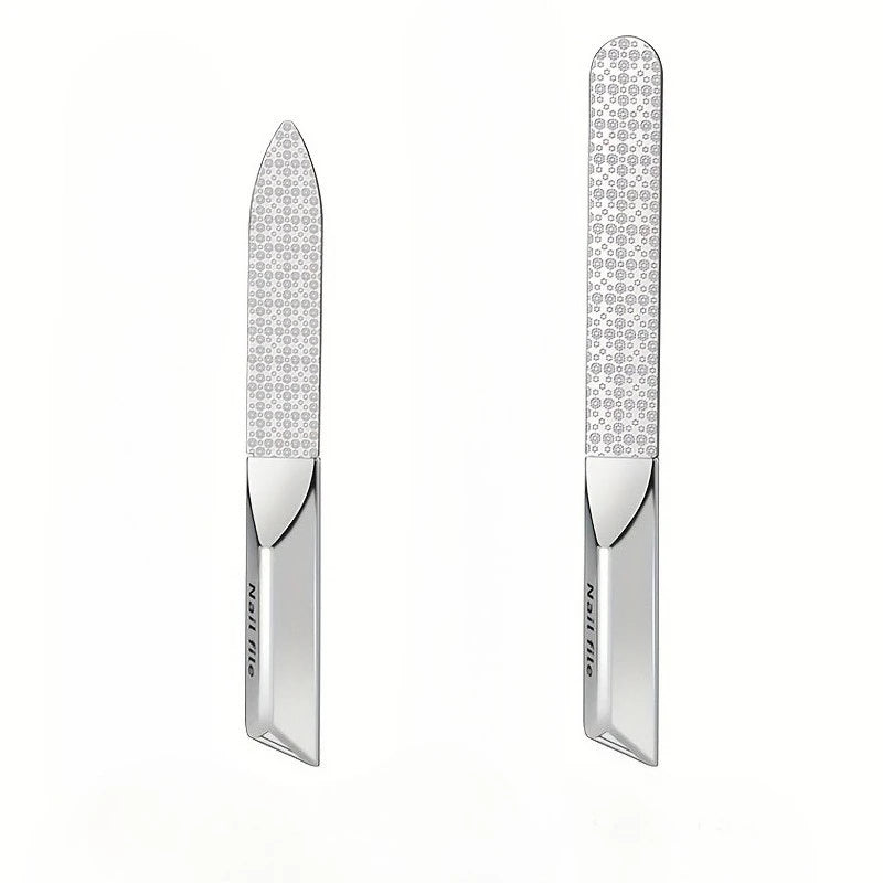 2pcs Double-Sided Stainless Steel Nail File Set | Manicure & Pedicure Nail File Set PLUSH 2 PCS NO tube