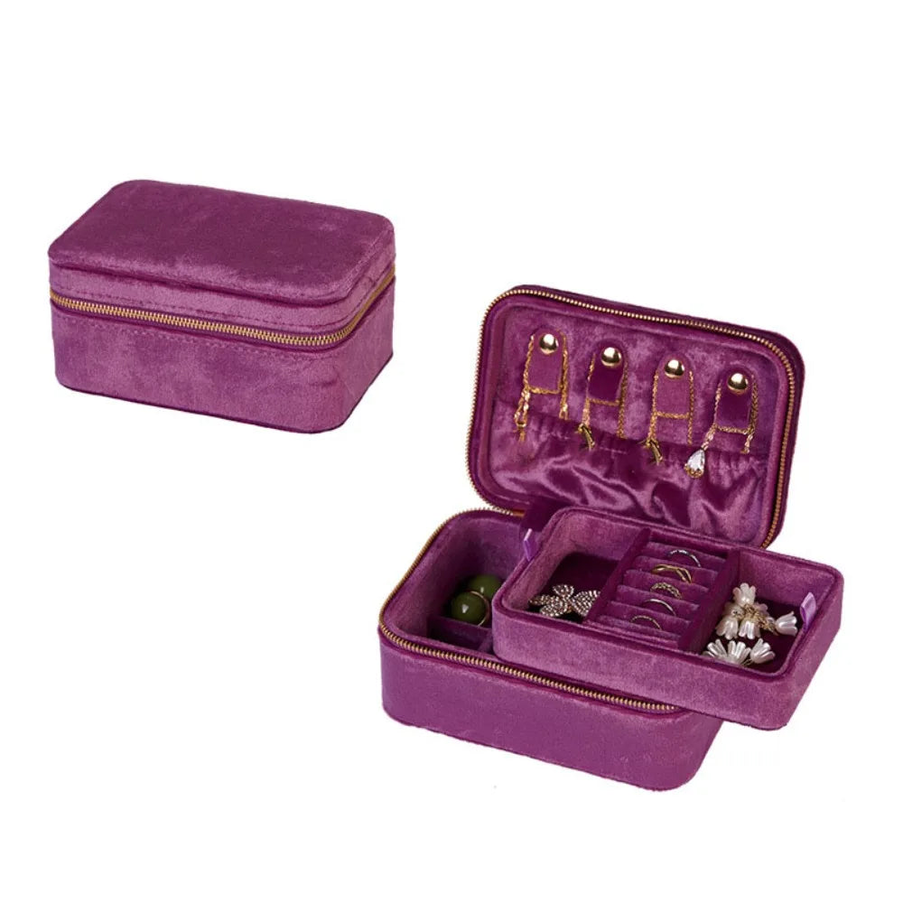 Velvet Jewelry Organizer Bag – Bracelets, Earrings & Necklaces Jewelry Organizer Bag PLUSH Purple