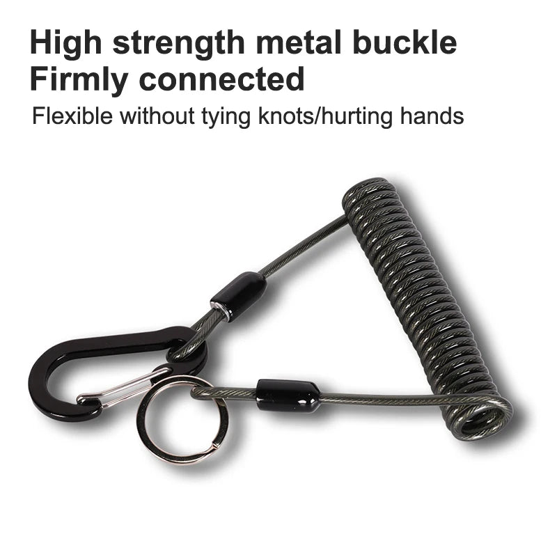 Fishing Anti-Lost Spiral Spring Coil Lanyard Tether 50kg Fishing Tool Lanyard PLUSH