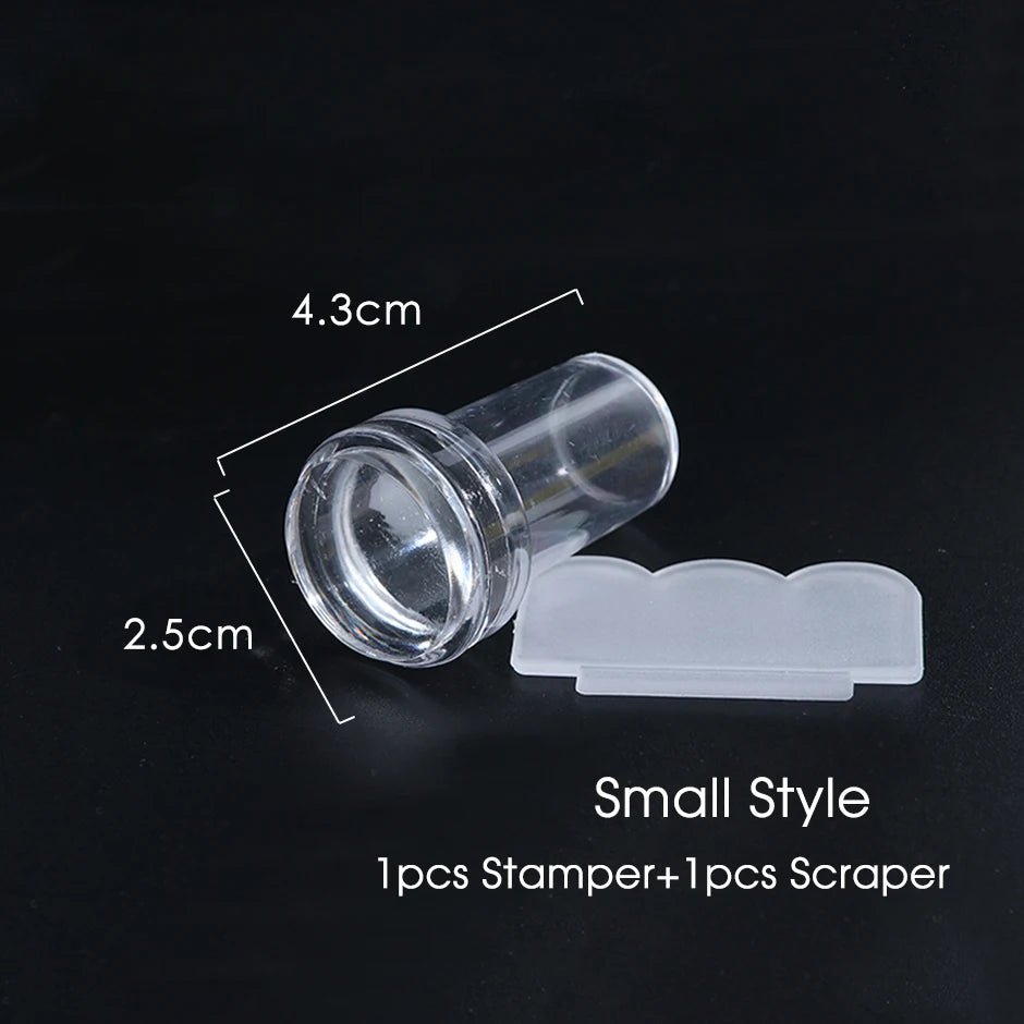 Silicone Jelly Nail Art Stamper & Scraper Set – 3pcs Nail Art Stamper PLUSH ND251 Small