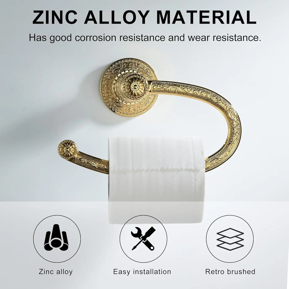 Wall Mounted Antique Bronze Towel Ring – Zinc Alloy Bathroom Bathroom Towel Ring PLUSH