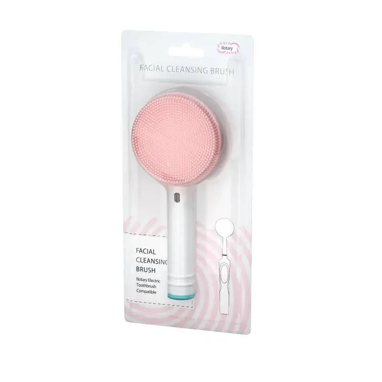 Silicone Facial Cleansing Brush Head for Oral-B Handles Facial Cleansing Brush PLUSH Pink