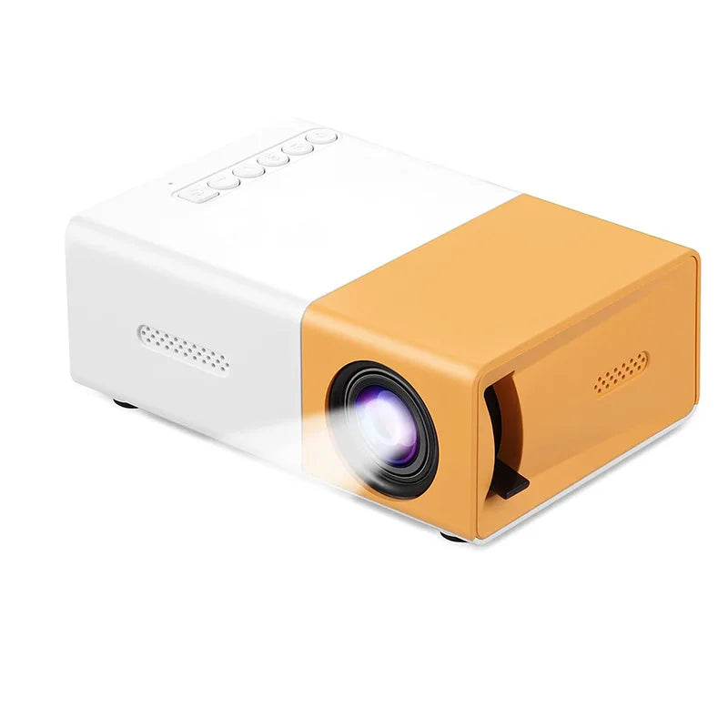 Portable 1080P Projector USB Remote – Phones, Tablets & Laptops Portable Projector PLUSH white yellow USB Type-C