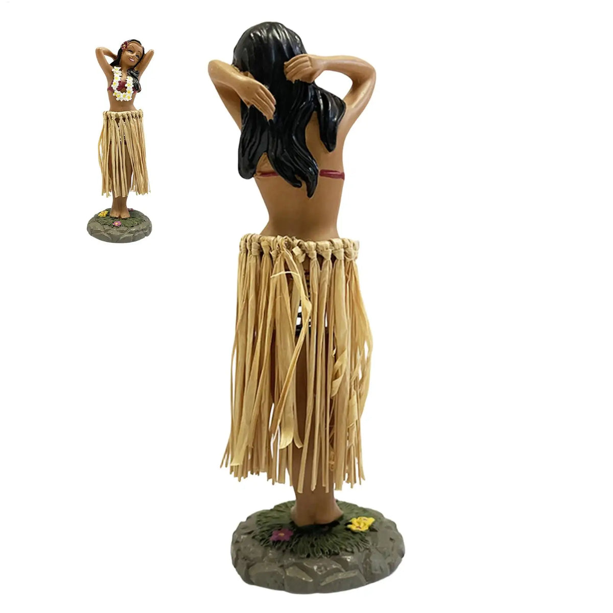 Hawaiian Hula Girl Dashboard Bobblehead Resin Car Ornament Dashboard Bobblehead PLUSH