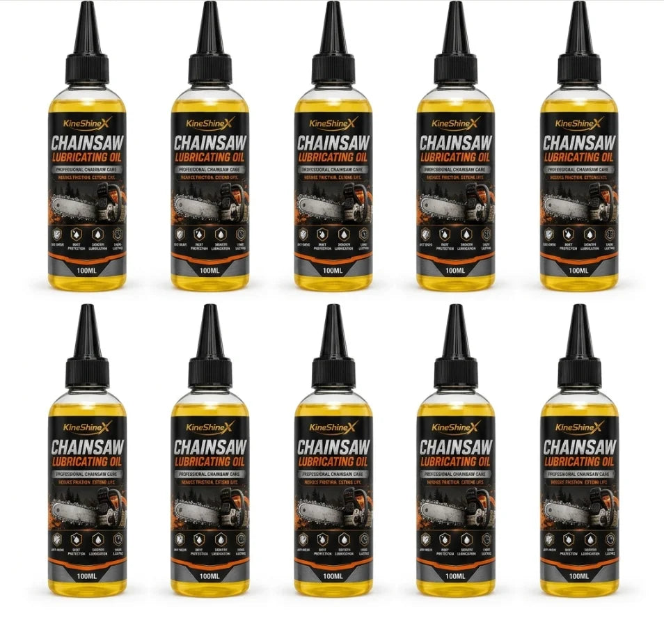 Chainsaw Chain Lubricant Oil – Rust & Wear Resistant 100ml Chainsaw Chain Oil PLUSH 10PCS