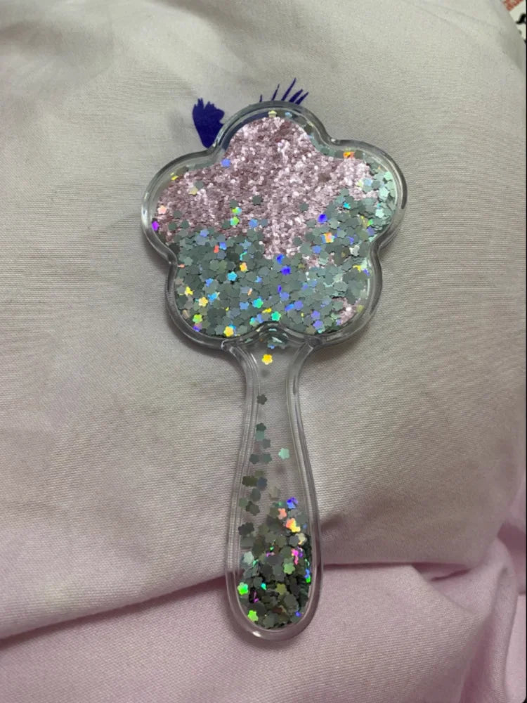 Glitter Heart-Shaped Air Cushion Hair Brush – Scalp Massage Hair Brush PLUSH