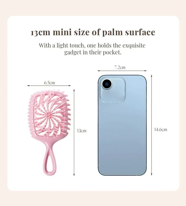 Kawaii Mini Massage Comb Set with Spray Bottle & Star Lanyard Travel Hair Care Set PLUSH