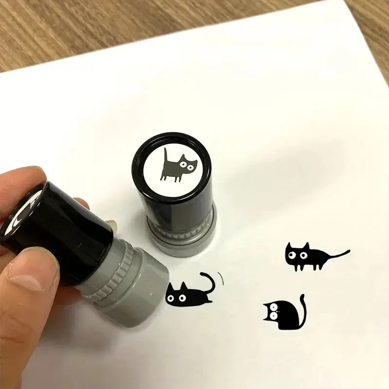 Cute Black Cat Stamp – 4 Styles DIY Scrapbooking & Diary Deco Craft Stamp PLUSH
