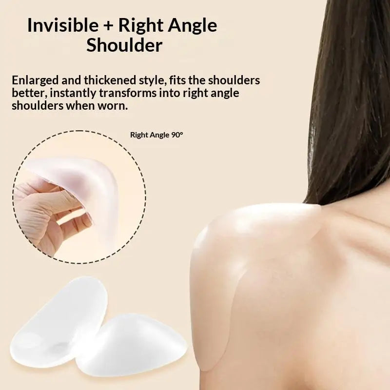 Right Angle Silicone Shoulder Pads 8.5mm Thickened – 1 Pair Clothing Shoulder Pads PLUSH