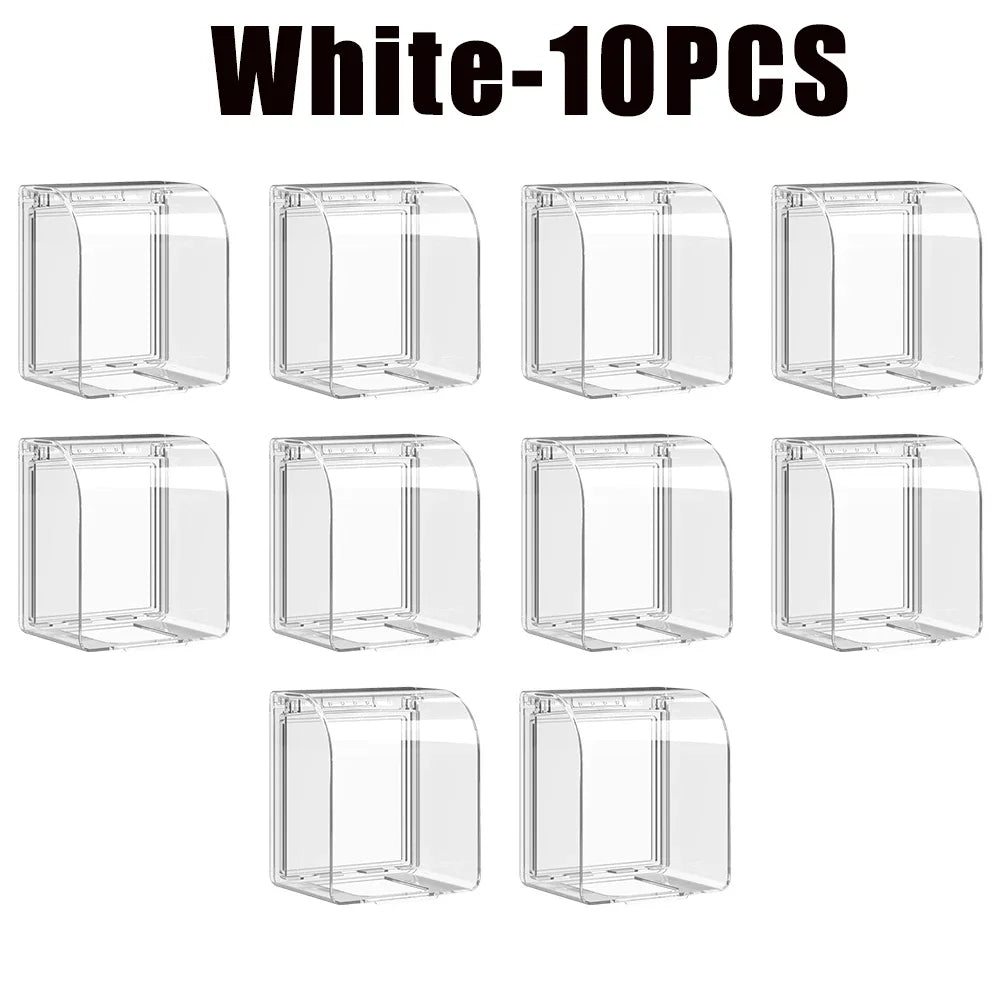 Waterproof Self-Adhesive Outlet Cover – Kids Safety Socket Protector Outlet Safety Cover PLUSH White-10PCS
