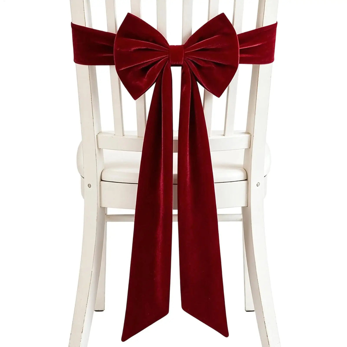 Satin Chair Sash Bow – Wedding, Holiday & Party Décor Chair Sash Bow PLUSH