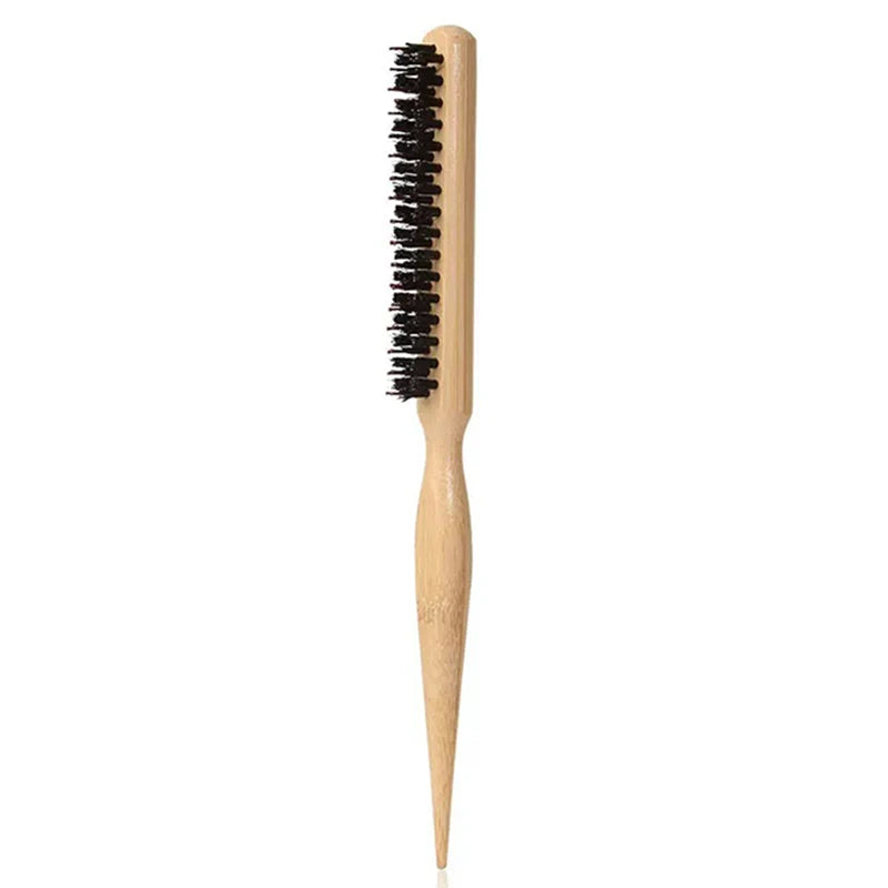 Three-Row Styling Brush & Natural Bamboo Comb Set – All Hair Hair Brush & Comb Set PLUSH bristle